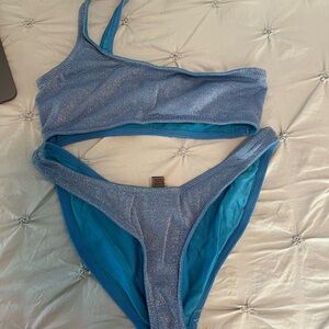 TRIANGL Blue Sparkle Bikini Set